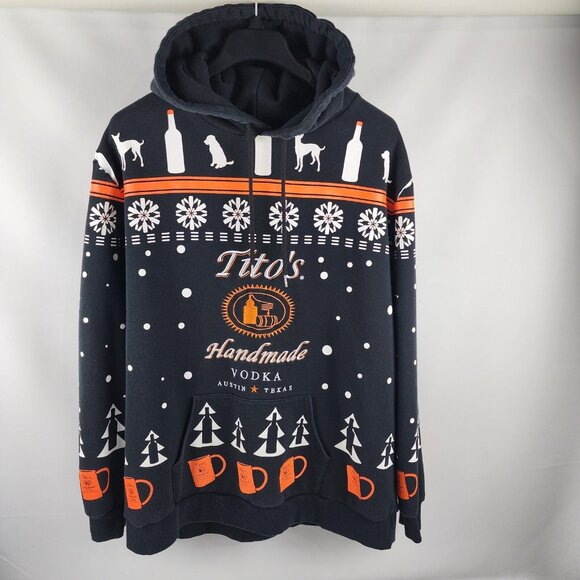 Tito’s Handmade Vodka Hoodie Mens XXL Fleece Embroidered Sweatshirt - Picture 1 of 7